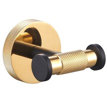 Designer Luxury Shiny Gold Knurled Matte Black Pvd Finish, Solid Brass Construct - $47.99