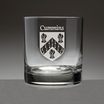 Cummins Irish Coat of Arms Tumbler Glasses - Set of 4 (Sand Etched) - £54.21 GBP