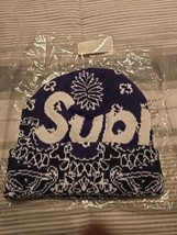 Supreme Big Logo Beanie (Navy Bandana) (S10) - $83.02