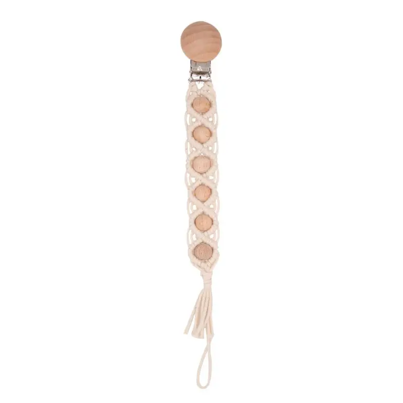 Baby Dummy Chain Pacifier clip Crochet Cotton Soother Holder Infant Todd... - $19.50