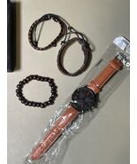 Geneva Mens Quartz Watch With An Orange Faux Leather Strap And 3 Bracelets - €23,13 EUR Geneva Mens Quartz Watch With An Orange Faux Leather Strap And 3 Bracelets - €23,13 EUR