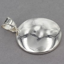 Retired Silpada Sterling Silver Large Wavy Disc Pendant S1123 - $24.95