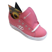 HEELYS Canvas Upper Skate Shoes Youth Size 6 Womens 7.5 HES10437 Pink White - $39.82