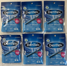 DenTek EASY BRUSH Cleaners Fluoride Coating 16 count ea. (6 Packs) Wide Teeth - $23.74