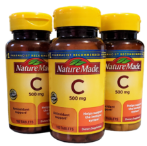 VITAMIN C *3 PACK Nature Made 500mg 300 Tab Antioxidant Immune Support Iron Skin - $25.99