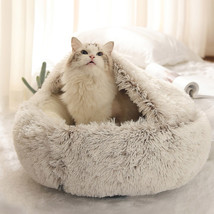  HOOPET New Style Pet Dog Cat Bed Round Plush Cat Warm Bed House Soft Long Plush - £24.84 GBP+