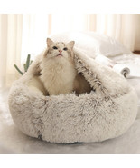  HOOPET New Style Pet Dog Cat Bed Round Plush Cat Warm Bed House Soft Lo... - £24.69 GBP+