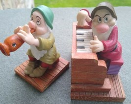 Enesco Lot of 2 Walt Disney Snow White 7 Dwarfs 65th Figures Sleepy Doc Grumpy - £10.70 GBP