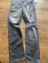 Edgar Ash Cotton Blend 32 x 32 Distressed Black Jean Cut  Pants SR$40 NEW - £15.82 GBP