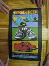 Nickel Creek Affiche Fillmore Chaussures Septembre 14 2002 - $1,302.22 MXN