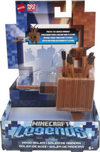 MINECRAFT Legends Wood Golem Figure Launch Arrow Attack Fully Articulated Mojang - £13.43 GBP