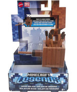 MINECRAFT Legends Wood Golem Figure Launch Arrow Attack Fully Articulate... - £13.30 GBP