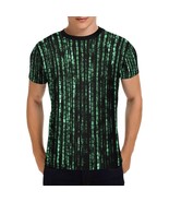 Matrix Computer Coding Men&#39;s All Over Print T-shirt (USA Size) - $27.16 CAD