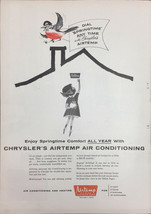 Vintage Chrysler Airtemp Air Conditioning 1957 Print Ad  And Heating  - £4.39 GBP