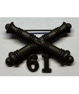 1902-1905, U.S ARMY ARTILLERY CORPS, BRONZE, 61st FIELD ARTILLERY, COLLA... - $48.14 CAD