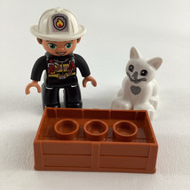 Lego Duplo Fireman Minifig White Kitty Cat First Responder Replacement F... - $14.80