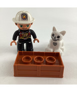 Lego Duplo Fireman Minifig White Kitty Cat First Responder Replacement F... - $20.10 CAD