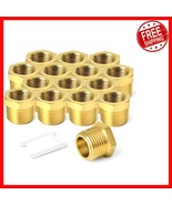 Rust-Proof 10PCS Brass Threaded Reducer - 1/2&quot; NPT to 1/4&quot; NPT Adapter Set - $587.19 MXN