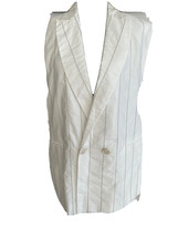 Brunello Cucinelli  Cotton Blend Monilli Stripe Blazer Vest  SZ 50 IT Sz XXL - £751.65 GBP