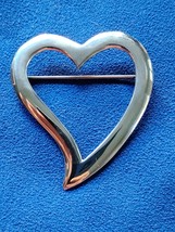 925 Sterling Silver Leonore Doskow Heart Brooch Pin Free Shipping - €34,44 EUR
