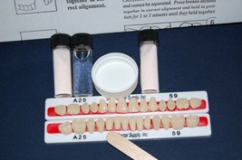 267/62 | 28 Quality Denture Teeth Denture Repair Kit  ! - $21.95
