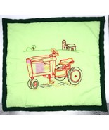 Vtg Hand Sewn John Deere Cloth Trivet or Oven Square Mitt Unusual Find - $19.99