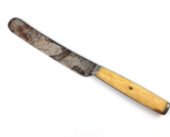 Antique Bone / Antler handle butter knife unmarked blade no chips or cracks - $18.80