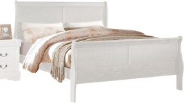 Acme Furniture Louis Philippe Eastern King Bed, White - £332.85 GBP