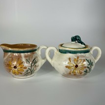 Vintage Stangl Pottery Terra Rose GARDEN FLOWER Sugar and Creamer - £15.61 GBP