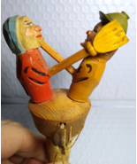 ANRI Mechanical Couple Hits Each Other With Brooms Bottle Stopper Carved... - £71.67 GBP