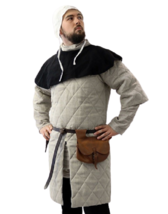Mittelalterlich Viking Gambeson Dick Gepolstert Baumwolle Armor Schutz Ball Larp - £59.99 GBP+