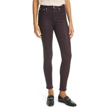 Rag &amp; Bone Nina High-Rise Skinny Coated Skinny Jeans in Plum Color Size 28 - $44.54