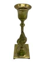 Brass Seashell Conch Candelabra Metal 7&quot; Candle Holder Stemmed - $262.83 MXN