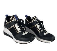 Michael Kors Trainers Sneakers Georgie Platform Zebra Black White   Size 9 B3I - £56.06 GBP