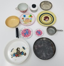 Toy Miniature Kitchen Plates Pans Metal Hong Kong USA Set of 11 Playset ... - £12.08 GBP