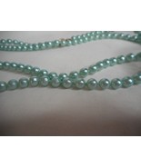 Pastel blue Faux Pearl 29&quot; Necklace Strand Costume Jewelry Estate Find - $10.00