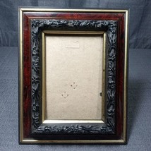 3 1/2 x 5&quot; inside Vintage Embossed raised edge wood frame painting photo... - $28.00