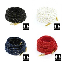 Gold Thread Flat Shoe Laces Black Red Navy White - $8.99