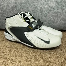 Nike Men&#39;s Football Cleats 18 White Black Shoe Lacrosse Air Zoom Boss Shark A1 - $39.98