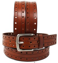 1.5&quot; Wide Mens Women Genuine Leather Dress Casual Belt Brown 12CA004BR - $402.25 MXN
