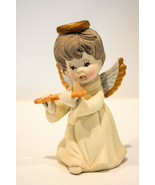 Girl Angel w/ Halo Playing Flute Christmas Angels Lefton China  Classic ... - £9.74 GBP