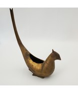 Vintage Cast Iron Metal Bird Pheasant Planter Incense Burner 11&quot; JAPAN - $1,300.39 MXN