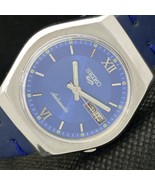 VINTAGE SEIKO 5 AUTOMATIC 7009A JAPAN MENS DAY/DATE BLUE WATCH 608h-a316... - £31.31 GBP