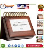 Motivational Daily Flip Calendar in Woodgrain Design - Year-Round Inspir... - $590.63 MXN