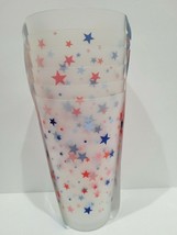 6pc 4th of July Patriotic Red White Blue Stars 32oz Plastic Drinking Glasses  - £15.02 GBP