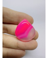 Beautiful Pink Agate, One Peace in Pear Shape for pendent - £9.41 GBP