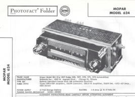 1957 MOPAR DODGE D66 D67 Car RADIO Photofact MANUAL D70 D71 D72 Coronet ... - $9.89