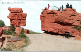 Balanced Rock and Steamboat rock Colorado Postcard - £16.93 GBP