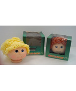 Vintage little doll baby brand 2 head lot blonde red head Martha Nelson ... - $19.75
