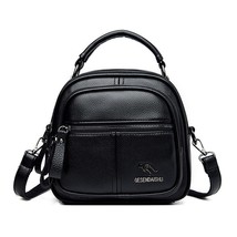3 in 1 Mini Female Backpack Solid Color Casual Women Shoulder Bag Genuine Leathe - £38.56 GBP